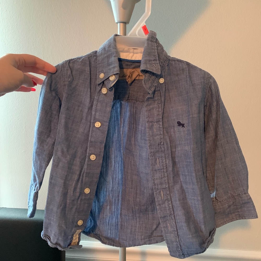 Denim button down